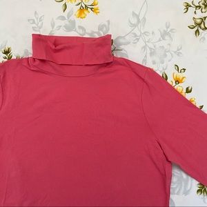 Talbots Size MP Pink Turtleneck Long Sleeve